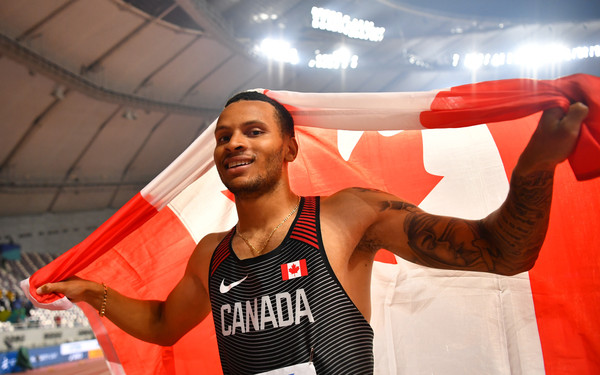 ▲▼世田賽，200公尺銀牌、100公尺銅牌加拿大的狄格拉斯（Andre De Grasse）。（圖／路透）