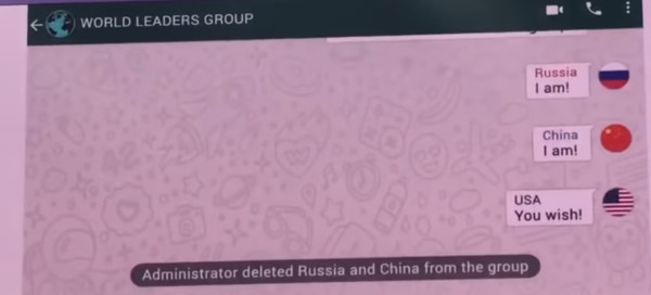 ▲▼烏克蘭總統製作的「世界領袖群組都在聊些什麼」影片全球瘋傳。（圖／翻攝自Rema Rajeshwari IPS twitter）