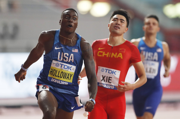 ▲▼ 世田賽110欄架，牙買加麥克勞德(Omar McLeod)和西班牙的奧爾特加(Orlando Ortega)發生碰撞，謝文駿第四            。（圖／路透）