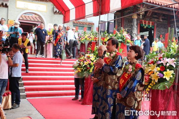 ▲祀典興濟宮於10月3日上午10時舉行秋祭祝聖大典，立法院長蘇嘉全代表蔡英文總統蒞臨主祭。（圖／記者林悅翻攝，下同）