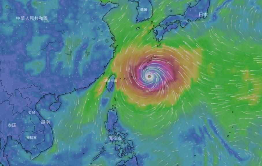 ▲▼風向圖顯示，即將生成的第19號颱風哈吉貝，在下週六可能會掃過台灣東北部海面。（圖／翻攝NCDR）