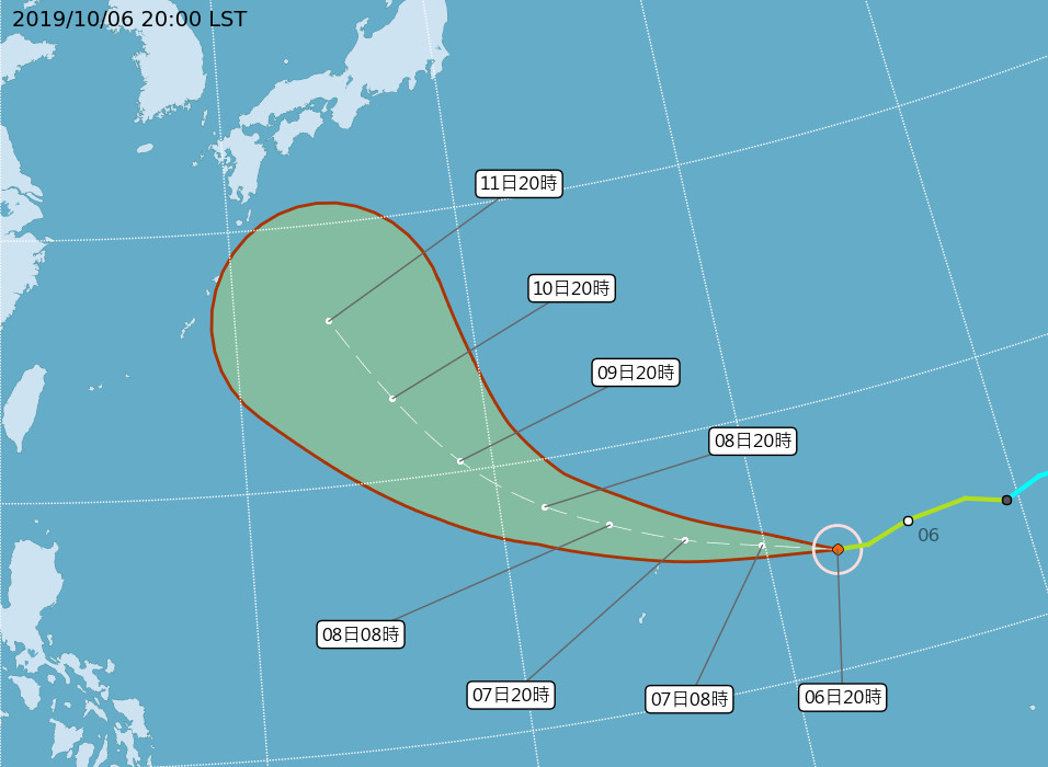 ▲▼哈吉貝颱風。（圖／中央氣象局）