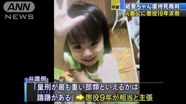 ▲▼日本東京都目黑區5歲女童船戶結愛遭繼父虐死。（圖／翻攝自YouTube／ANNnewsCH）