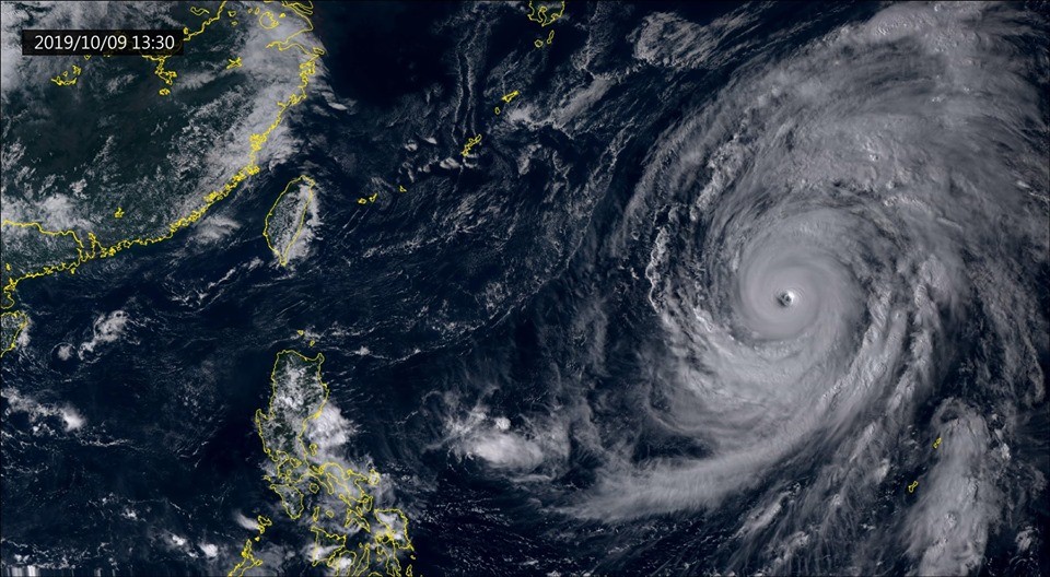 ▲▼哈吉貝颱風。（圖／翻攝自向日葵8號衛星）