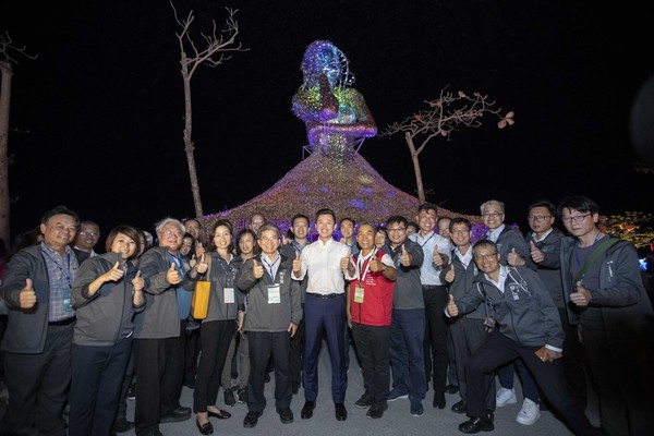 ▲新竹市長林智堅參訪2019屏東燈會為2021新竹燈會取經。（圖／新竹市政府提供）