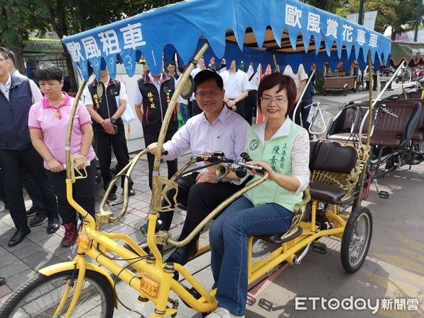 ▲交通部長林佳龍考察田尾公路花園，被民眾嗆罵。（圖／記者唐詠絮攝）