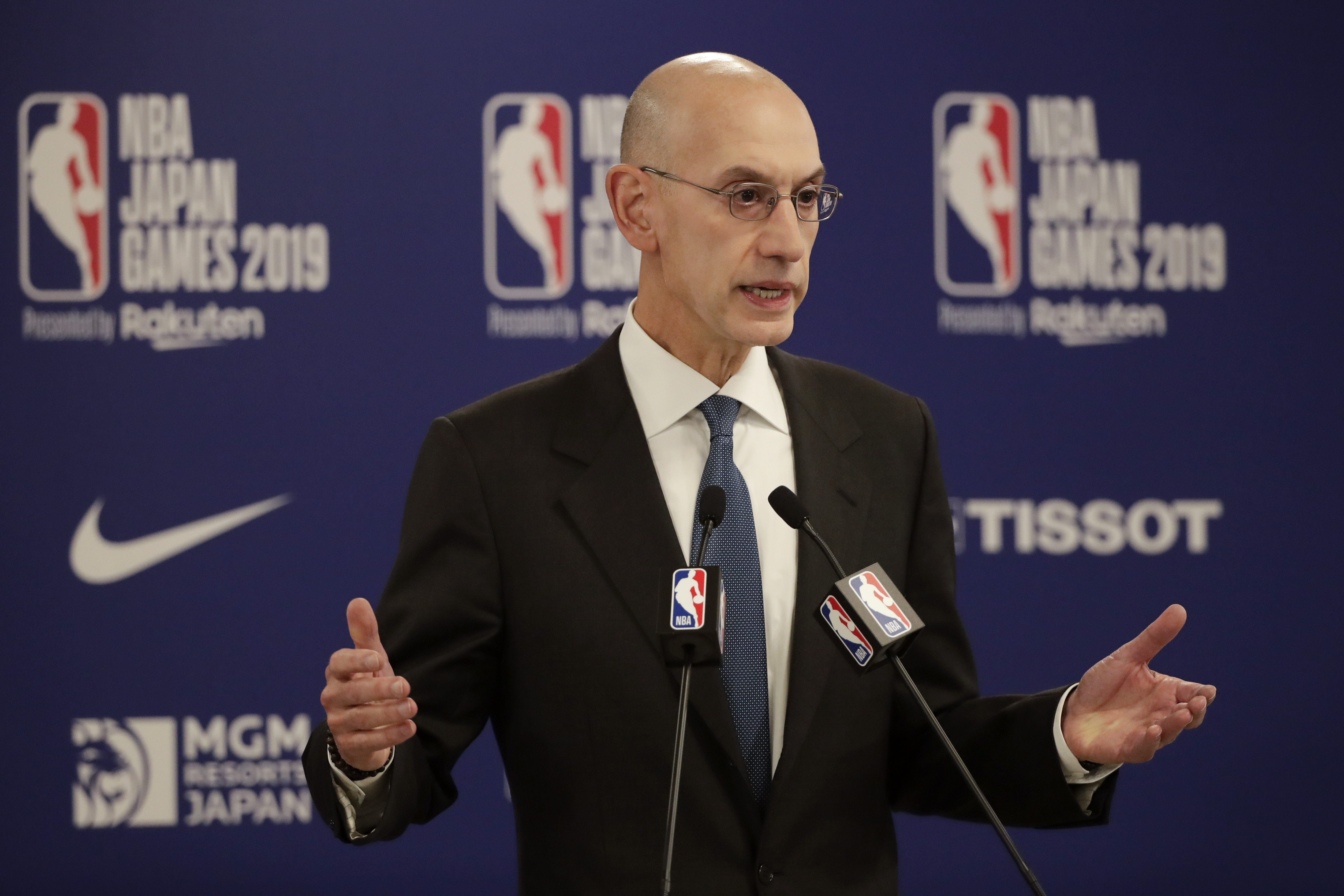 ▲▼NBA總裁席佛（Adam Silver）。（圖／達志影像／美聯社）