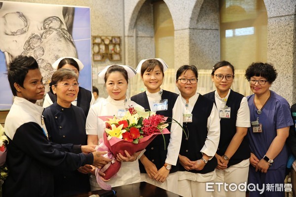 ▲麥可今年6月抵達花蓮慈院時臉部腫瘤的情形。（圖／慈濟醫學中心提供，下同）