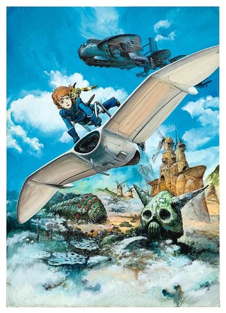 來自吉卜力工作室，高荷義之手繪的《風之谷》作品，也是秋拍上最高價售出的日本動漫作品。（翻攝自sothebys.com）