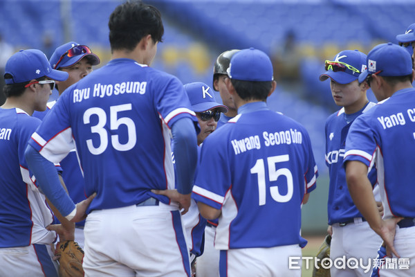 ▲▼1019 亞洲棒球錦標賽複賽-韓國VS日本-韓國隊。（圖／記者黃克翔攝）