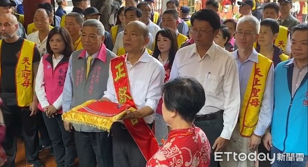 韓國瑜台南大天后宮上香祈福　主委曾吉連：預祝「庶民總統」高票當選！ |