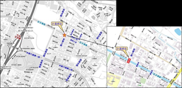 ▲竹北豆子埔溪「一刀兩斷」莊敬三　16公尺寬橫跨大橋2021年可望完工。（圖／新竹縣政府提供）