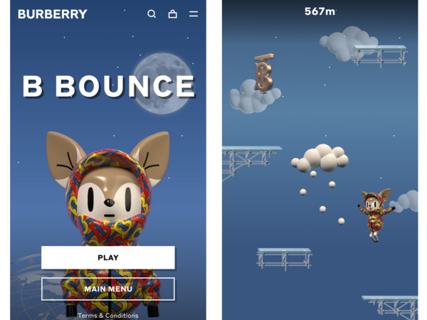 BURBERRY推出超可愛線上遊戲　幫小鹿穿時尚羽絨，推牠一路跳上月球