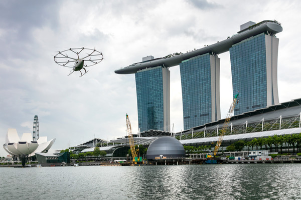 ▲▲Volocopter「空中計程車」新加坡試飛成功。（圖／Volocopter）