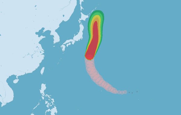 ▲▼第21號中度颱風「博羅依」對日本影響不大。（圖／氣象局）