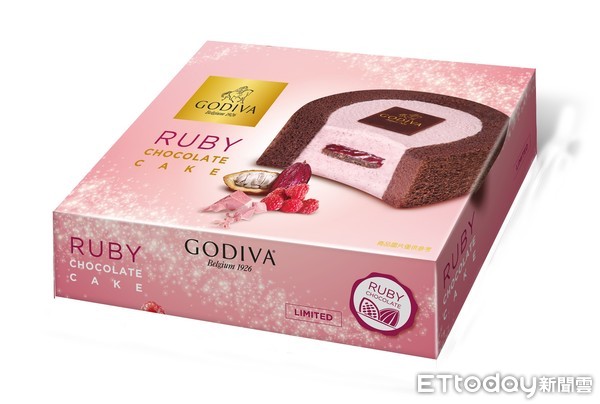 ▲▼小七、GODIVAj推出紅寶石巧克力慕絲蛋糕。（圖／業者提供）