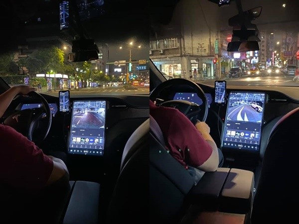 ▲▼花108元坐到300萬神車！他看「特斯拉 Model X」開雙翼現身傻眼。（圖／陳俊廷授權提供）