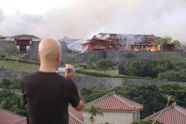 ▲▼ 日本沖繩世界遺產「首里城」（Shuri Castle）31日陷入火海。（圖／達志影像／美聯社）