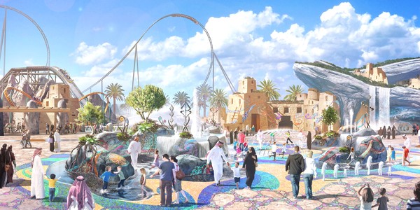 ▲▼沙烏地阿拉伯建造娛樂城。（圖／取自Six Flags Qiddiya官網）