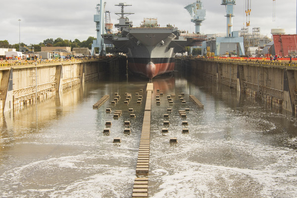 ▲▼福特級航母甘迺迪號（USS John F. Kennedy，CVN-79）下水。（圖／翻攝自美國海軍官網）