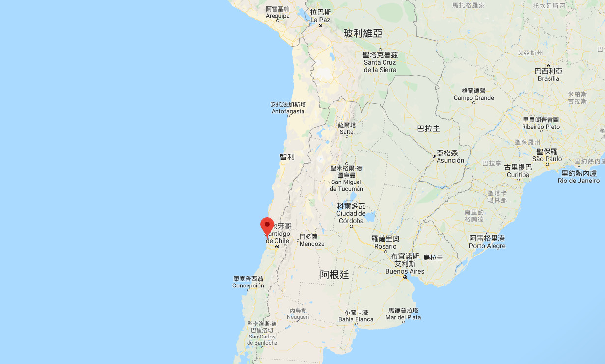 ▲智利6.0地震！首都聖地牙哥「樓房大晃」　尚未有傷亡傳出。（圖／翻攝自Google Map）