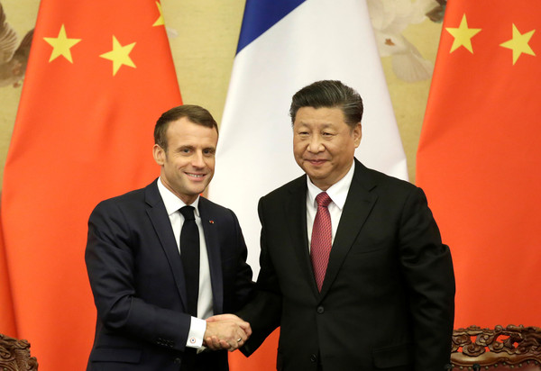 ▲中國國家主席習近平6日於北京人民大會堂與法國總統進行會談。（圖／路透社）