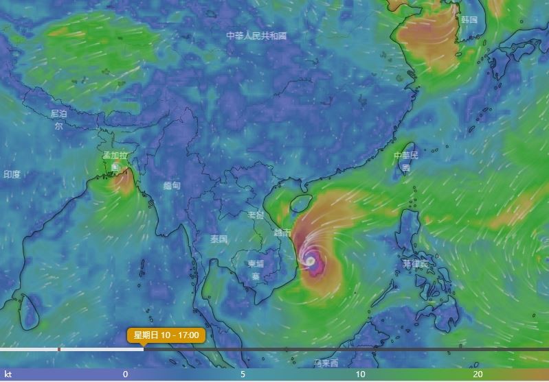 ▲▼娜克莉颱風正朝中南半島前進，周日至下周一會影響越南。（圖／NCDR）