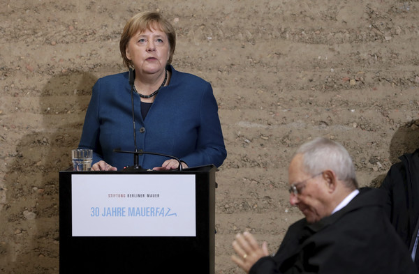 ▲▼德國首相梅克爾（Angela Merkel）出席「柏林圍牆倒塌30周年」紀念典禮。（圖／達志影像／美聯社）