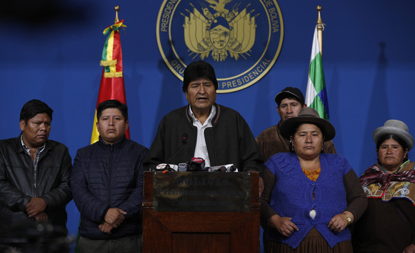 ▲▼  玻利維亞總統莫拉萊斯（Evo Morales）10日下台。（圖／達志影像／美聯社）