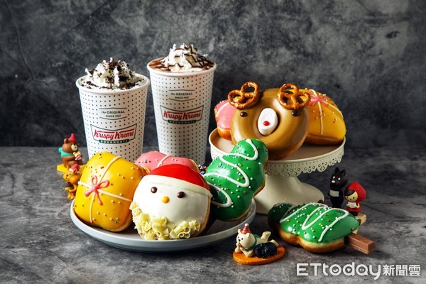 ▲▼Krispy Kreme耶誕限定系列甜甜圈。（圖／Krispy Kreme提供）