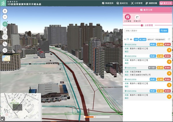 ▲▼高雄市地下管線3D圖資。（圖／高雄市工務局提供）