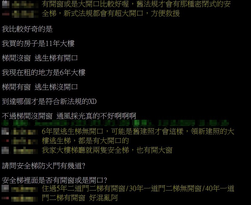 ▲▼買11年社區大樓「梯廳沒開窗」　他簽約才發現：安全嗎？（圖／翻攝PTT）