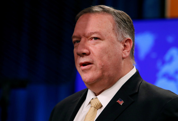 ▲美國國務卿蓬佩奧（Mike Pompeo）在國務院記者會上聲明美國對於以色列屯墾區的政策轉變。（圖／路透）