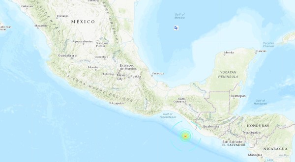 ▲▼墨西哥南部發生規模6.3地震。（圖／翻攝USGS）