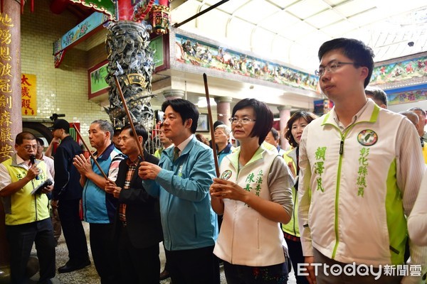 ▲民進黨副總統候選人賴清德南下彰化為黨籍立委候選人輔選。（圖／記者唐詠絮翻攝）