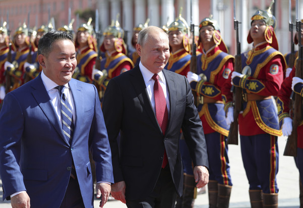 ▲蒙古總統巴圖勒嘎和俄羅斯總統普丁。（圖／美聯社）