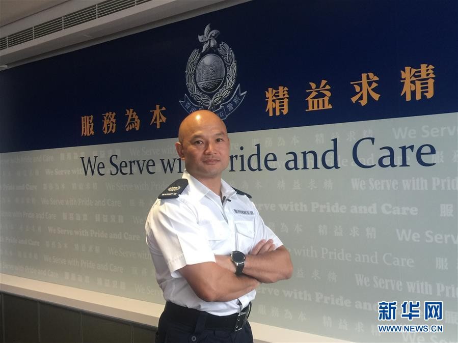 ▲光頭Sir香港警務處機動部隊警署警長劉澤基。（圖／記者馬叔安攝）