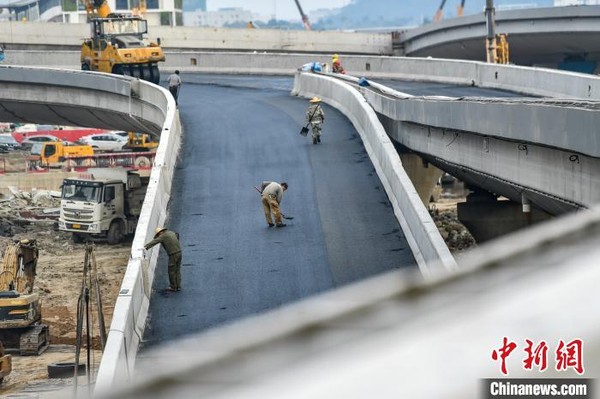 ▲橫琴新區環島東路立交計劃年底通車。（圖／中新社）