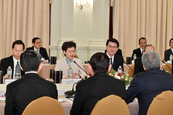 ▲林鄭月娥與泰國副總理宋奇簽訂諒解備忘錄。（圖／翻攝香港政府網站）