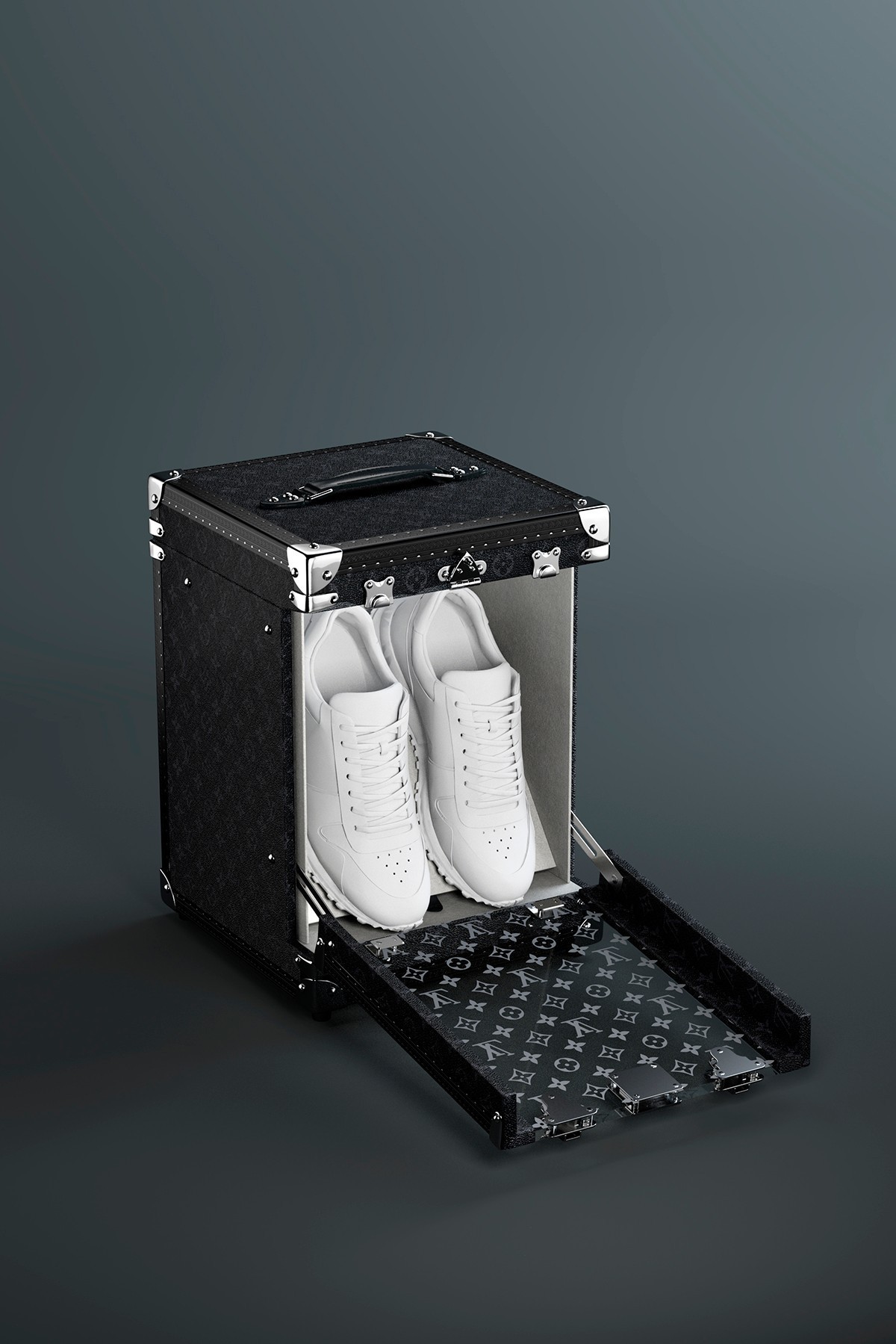 ▲LV行李箱鞋盒。（圖／翻攝自Louis Vuitton、Colette、StockX、IG@showlo）