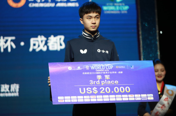 ▲▼ 男子世桌賽季軍，林昀儒 。（圖／取自ITTF）