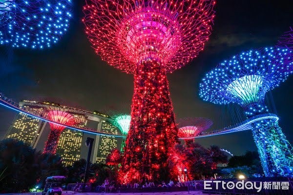 新加坡必去3大絕美夜景地  看夢幻擎天樹燈光秀、搭船夜賞魚尾獅公園