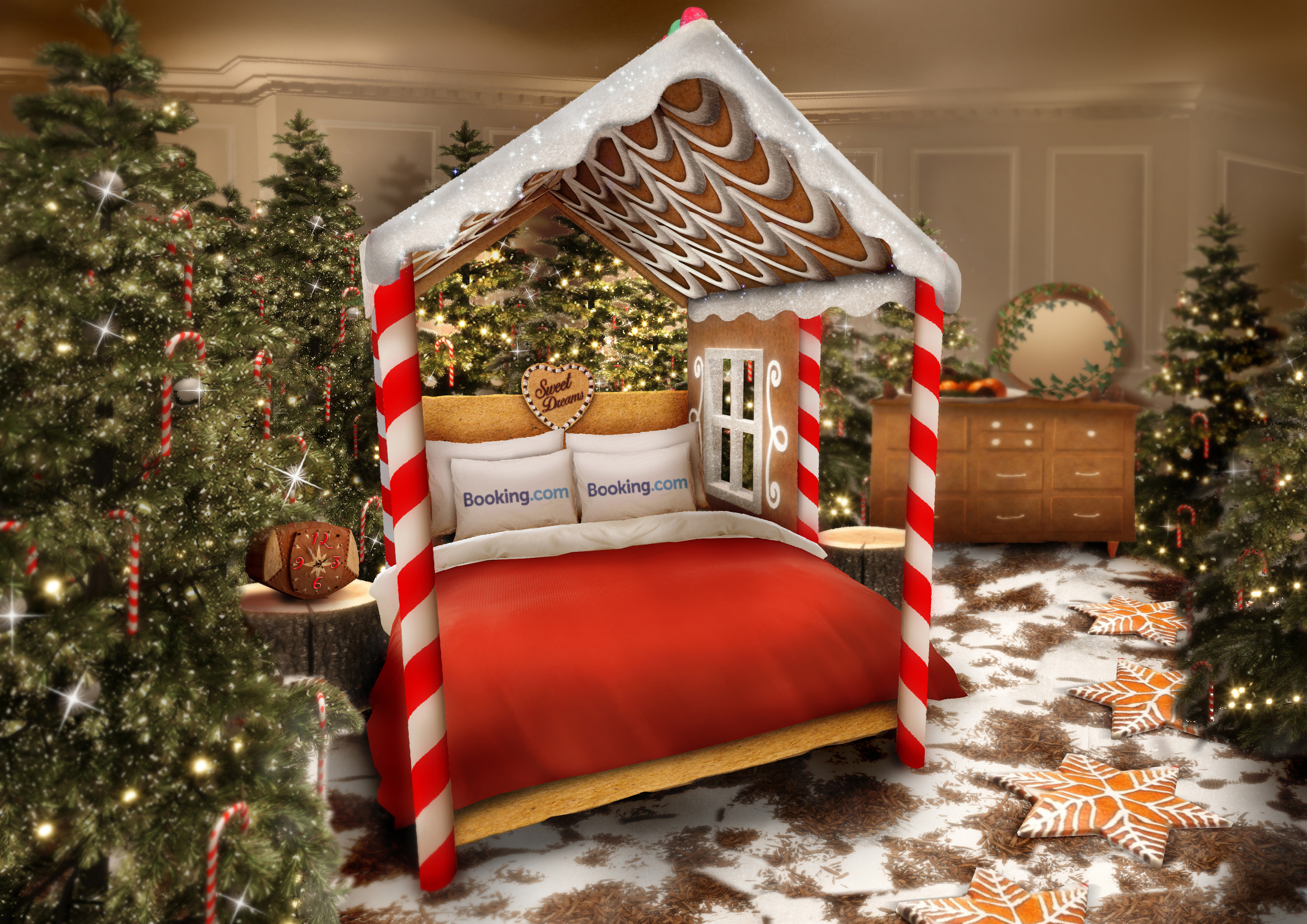 3D设计效果图 商场圣诞老人的糖果屋打卡点|设计-元素谷(OSOGOO)
