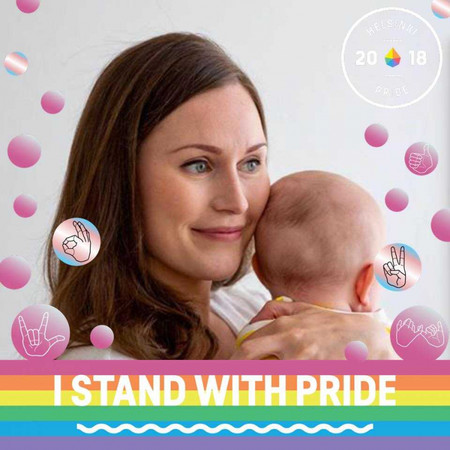 馬琳成為現任全球最年輕領導人，也在臉書po出彩虹照力挺同志母親。（圖／翻攝自Sanna Marin臉書）