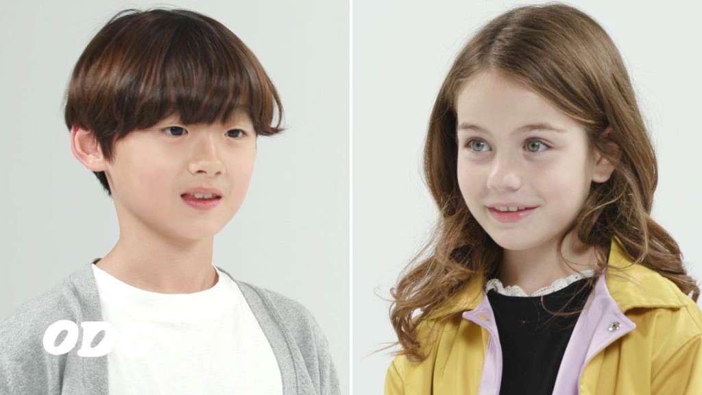 ▲▼10歲南韓男孩與8歲美國女孩初次見面。（圖／翻攝自YouTube／ODG）