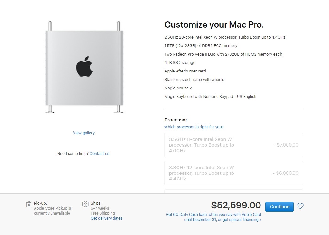▲▼Mac  Pro美國官網售價。（圖／截自蘋果官網）