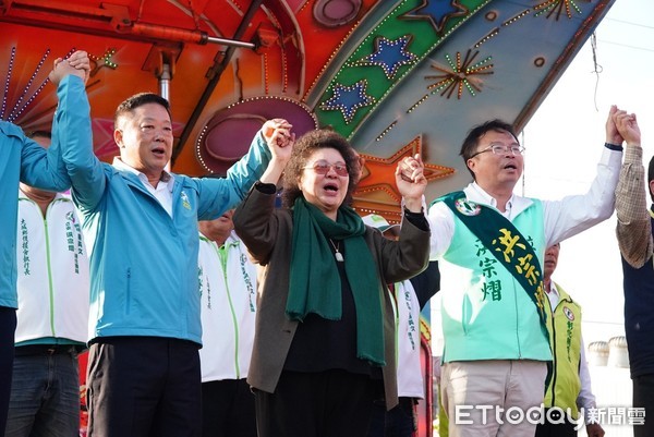 ▲總統府秘書長陳菊到彰化為立委洪宗熠站台輔選。（圖／立委洪宗熠競辦提供）