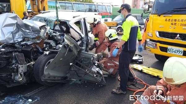 ▲▼國道新竹車禍。（圖／記者陳凱力翻攝）