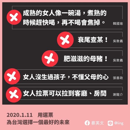 蔡英文憤怒！列藍營4男5大歧視言論　「羞辱的不是我！是台灣人智慧」 |