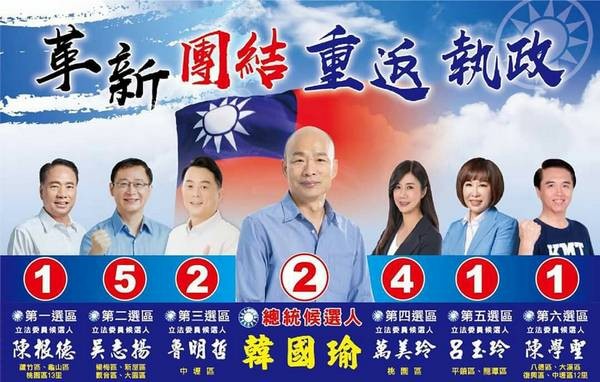 ▲桃園韓粉選號文宣，這麼巧都沒有3。（圖／翻攝自網路）